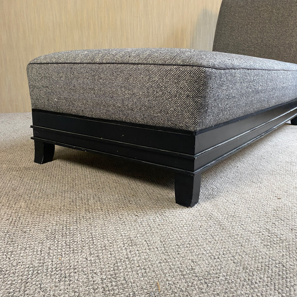 Moderne Recamiere gebraucht grau Pepitastoff Sofa