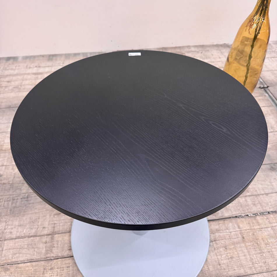 Runder OKA Bürotisch Schwarz Holz Büro Tisch 70cm gebraucht