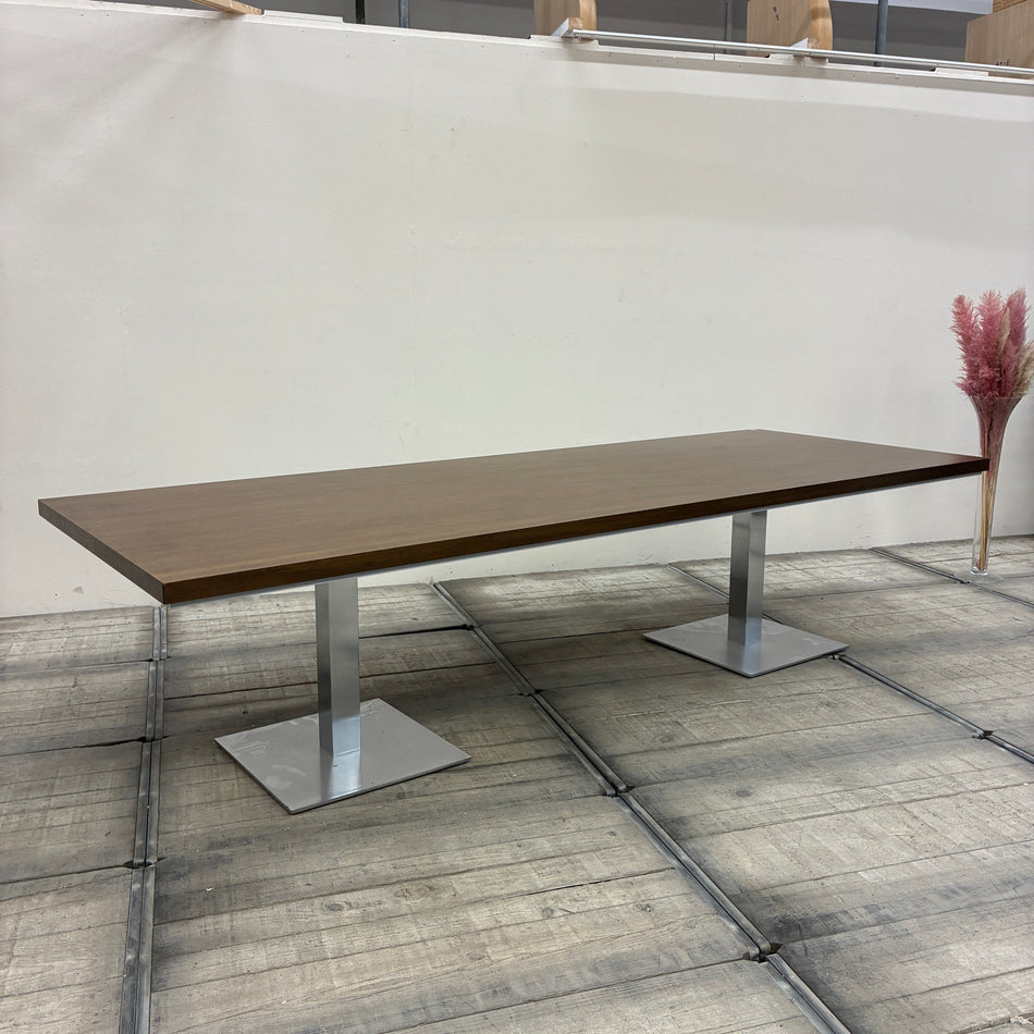 Walter Knoll Konferenztisch Besprechungstisch Walnuss Edelstahl 300cm Tisch Gebraucht