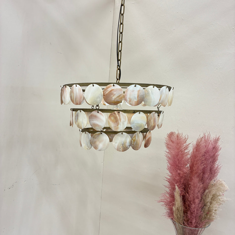 PTMD Hängelampe Jalinn Muschel Pendelleuchte Capiz Lampe Gebraucht