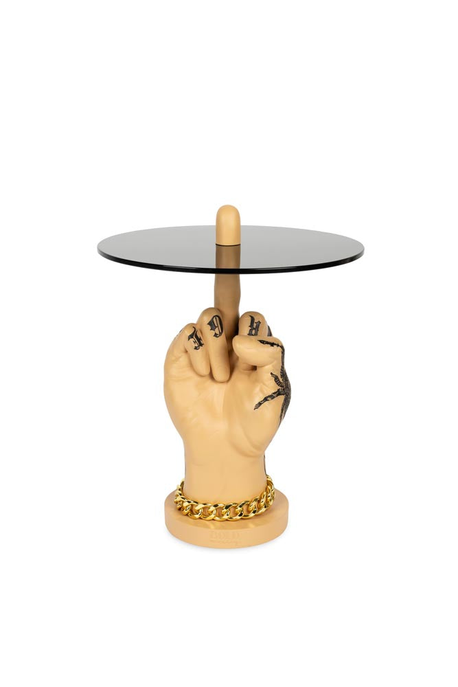 FOTHER MUCKER Beistelltisch Ø40cm Löwenoptik