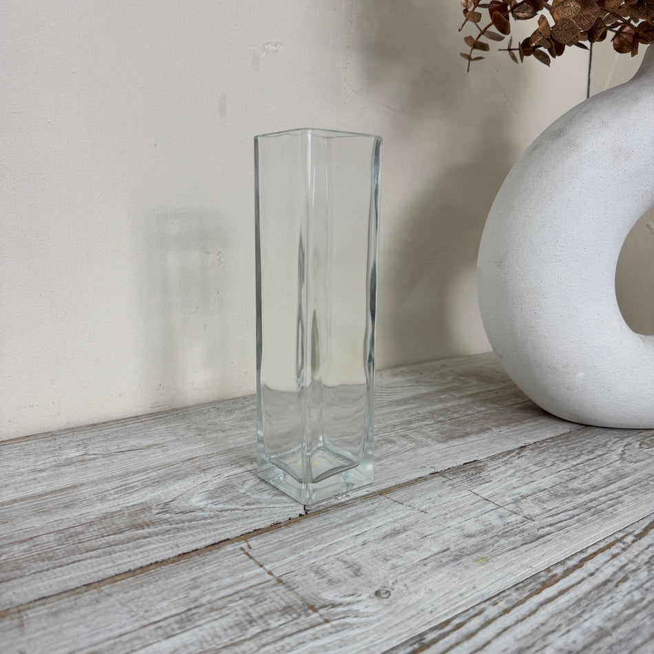 Vase Transparent Eckig schmal
