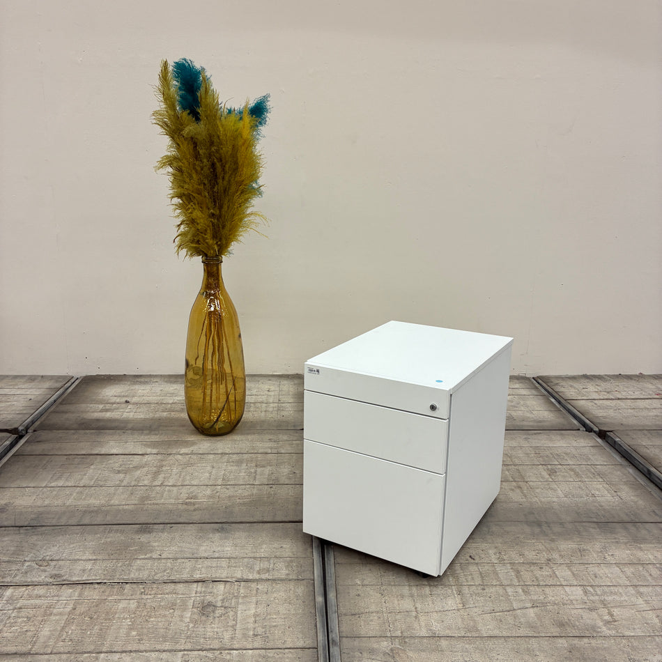 fm Büromöbel Rollcontainer 3 Schubladen Weiß Büro Gebraucht