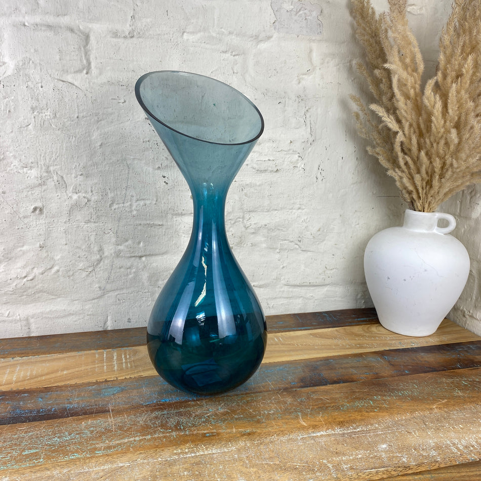 Light & Living Herley Vase blau Glas 42cm Deko Blumenvase