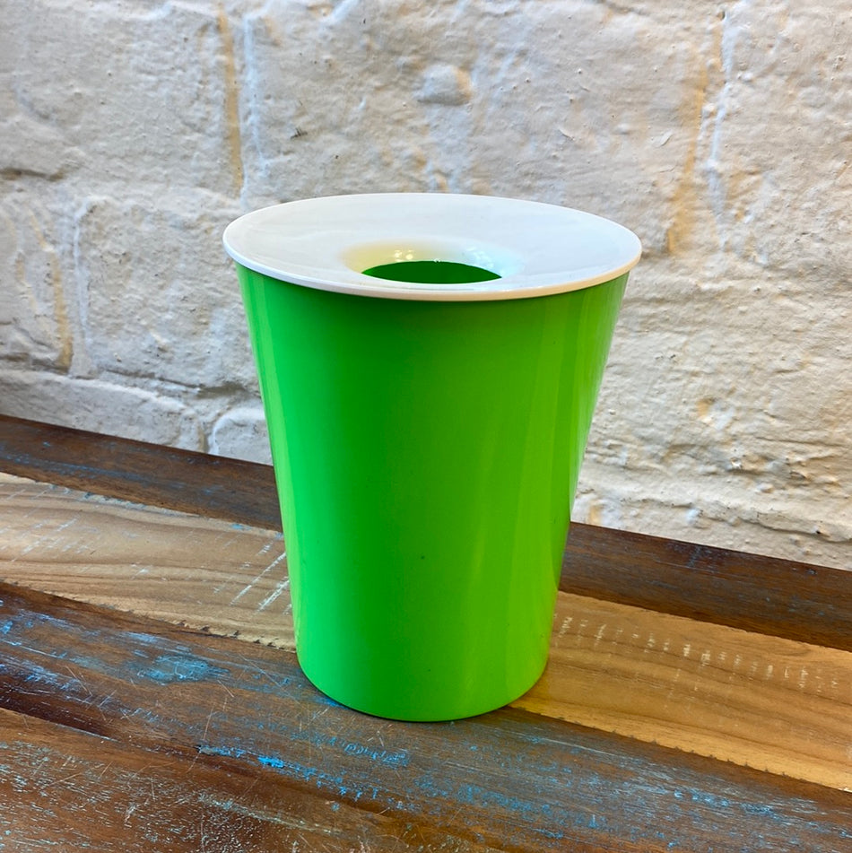 Abfalleimer grün Kunststoff mit Deckel 18,5cm