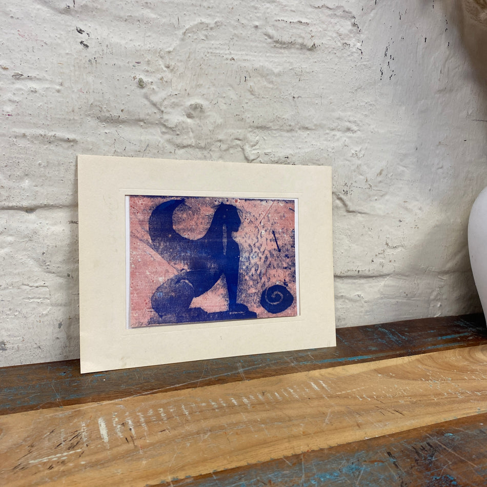 Kunstdruck Sphinx Passepartout Wandbild Deko