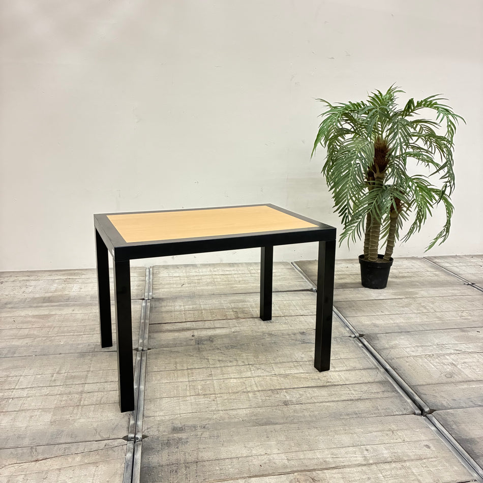 Schlosser Produkte Bistrotisch Esszimmertisch Schwarz Braun Holz Metall Tisch Gebraucht