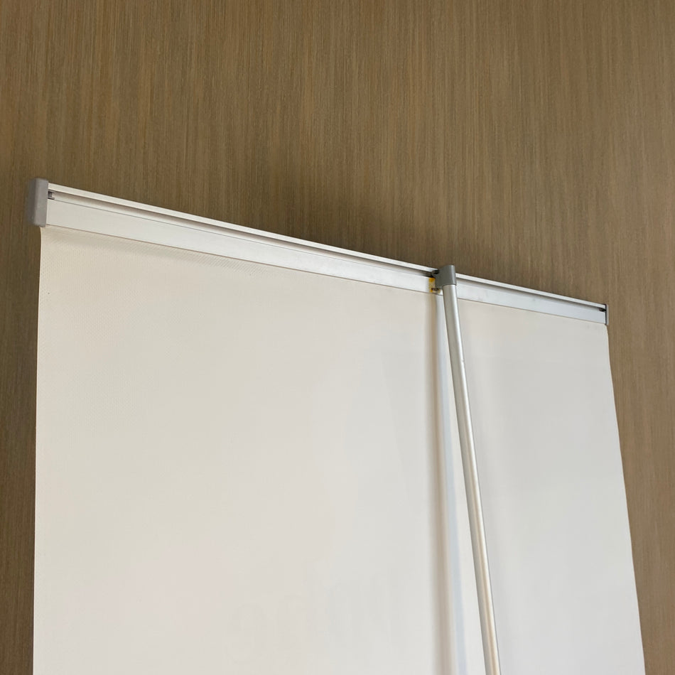 Roll Up Banner gebraucht silber Display Aufsteller 200cm