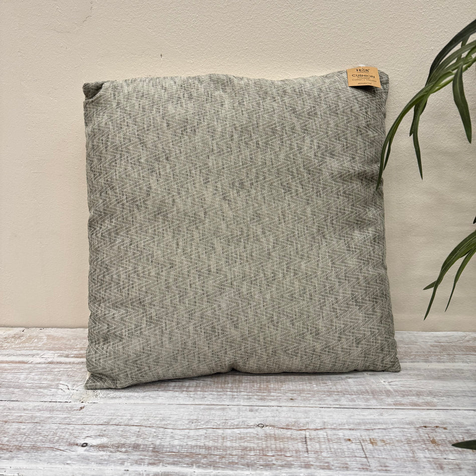 H&S Collection Chevron Kissen Grau 45x45 Neuware Dekokissen