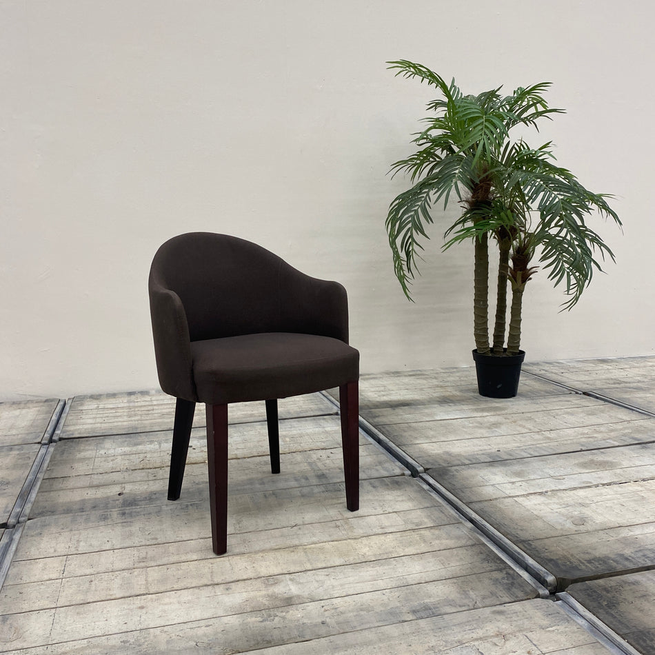 Loungesessel Braun Stoff Holzbeine Sessel Stuhl Gebraucht