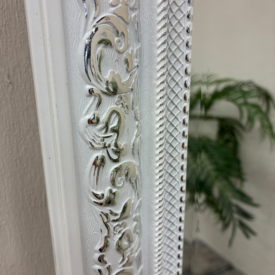 Wandspiegel Weiß/Silber Barock-Stil 185cm Neuware Deko Spiegel