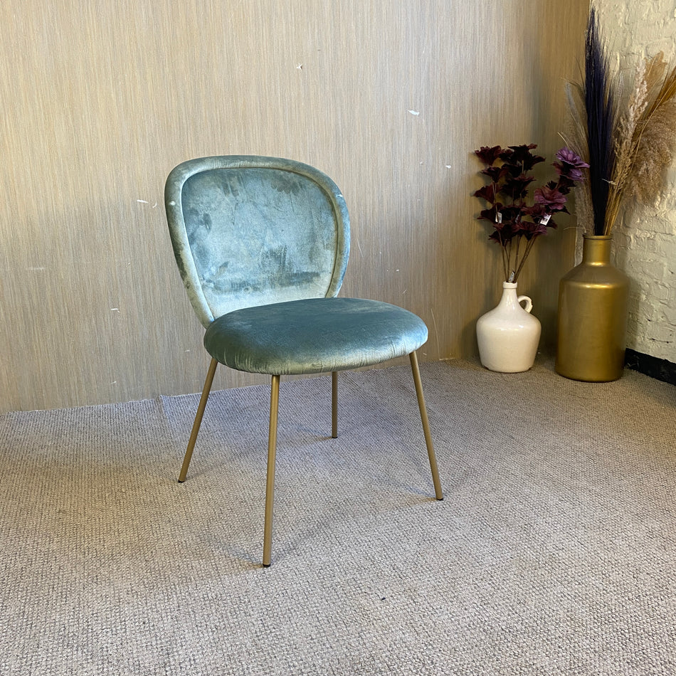 Polsterstuhl Samt Grün Gold Stuhl gebraucht