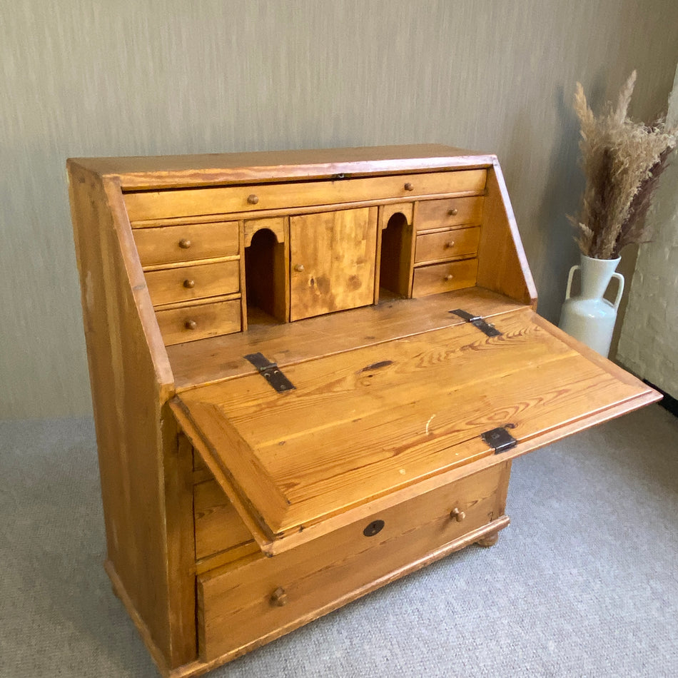 Sekretär antik Weichholz massiv Schubladen Schrank vintage