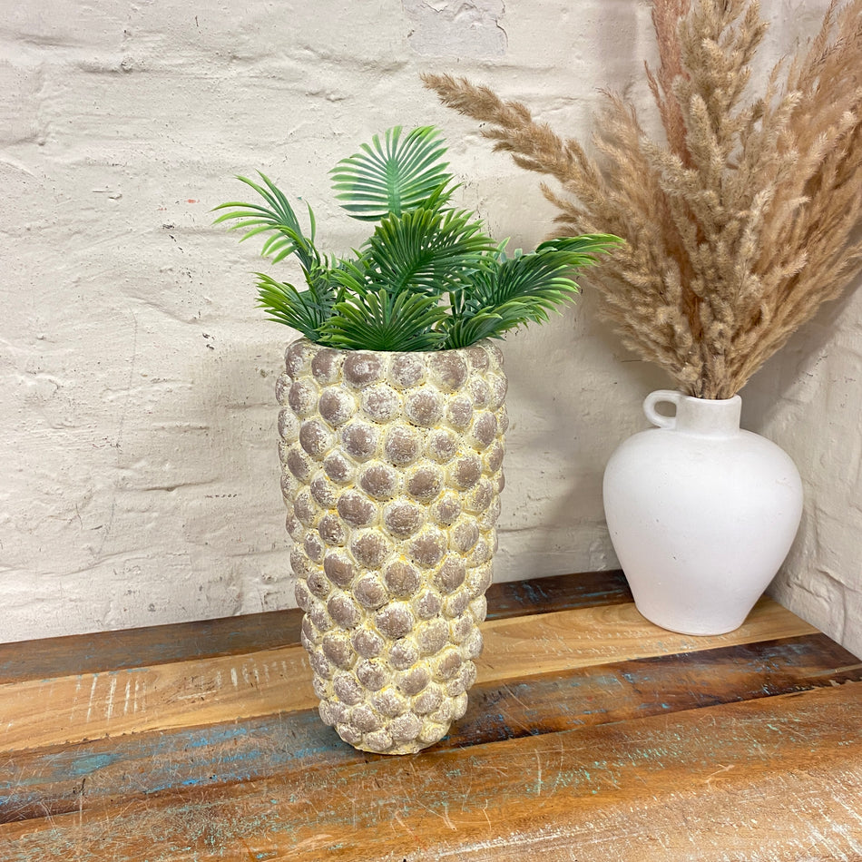 PTMD Ruis Blumentopf creme Zement Übertopf