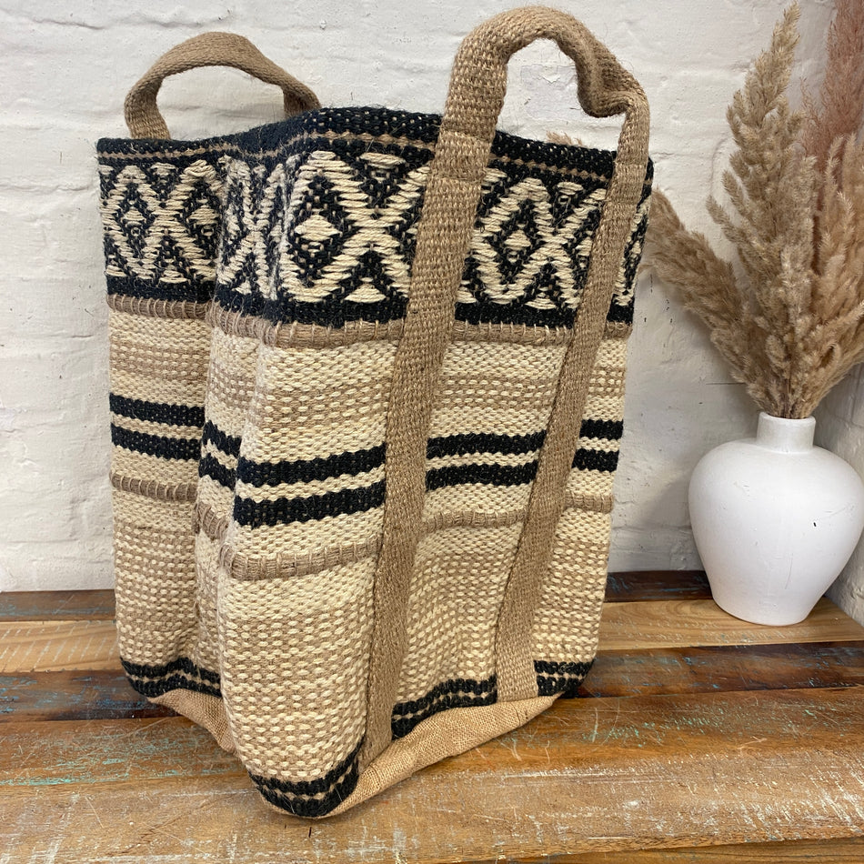 Korb natur 49cm beige Deko Aufbewahrung Tasche