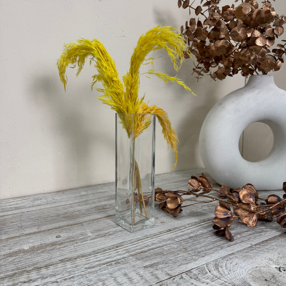 Vase Transparent Eckig schmal