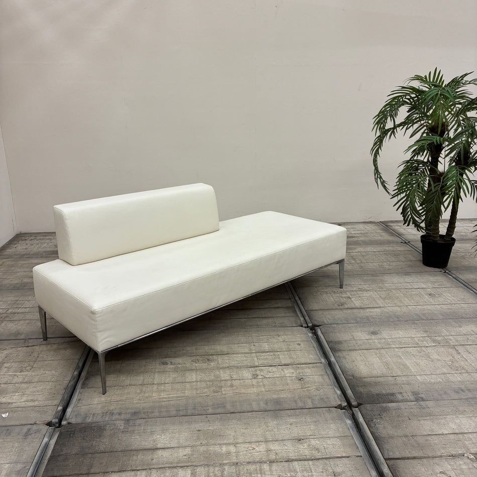 Walter Knoll Couch Weiß Leder Designklassiker 3 Sitzer Sofa Gebraucht