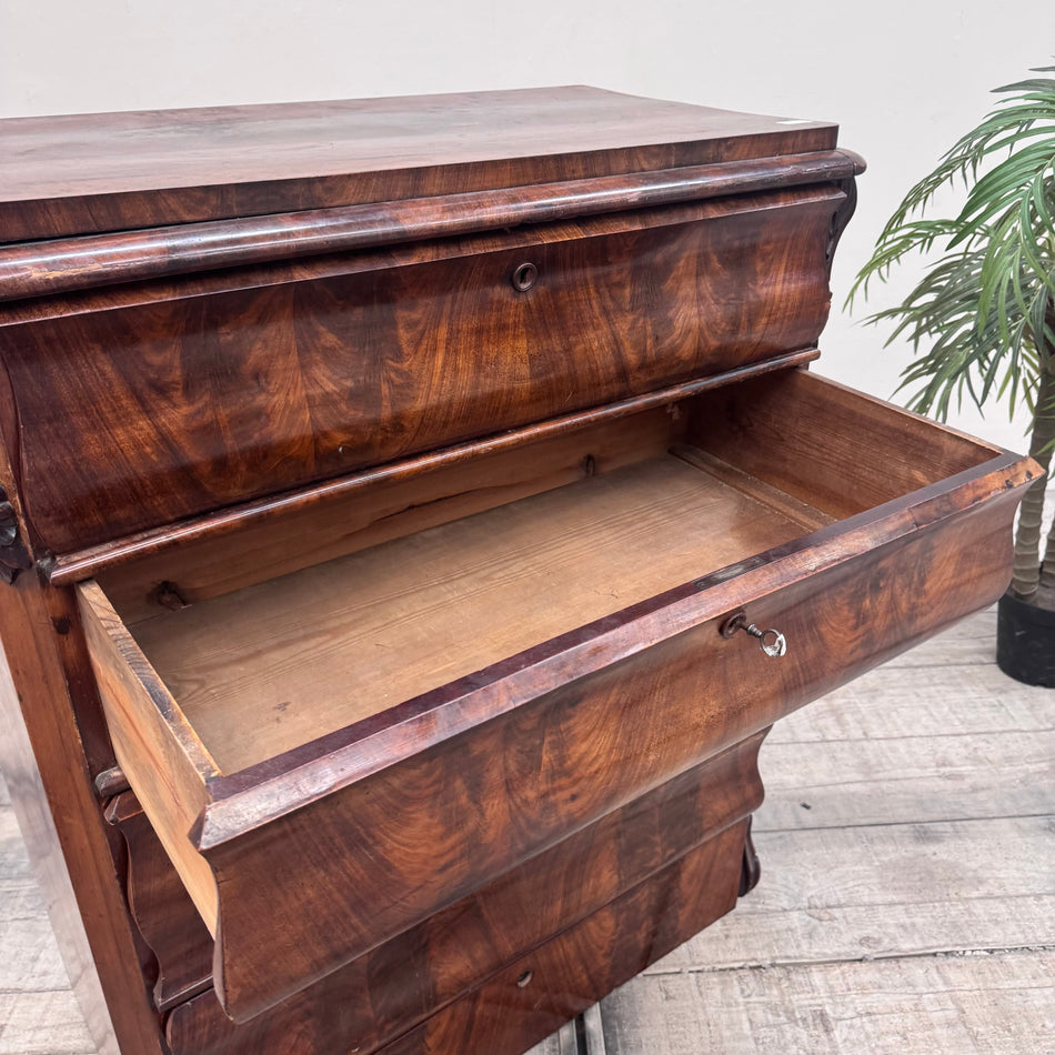 Spätbiedermeier Chiffoniere Mahagoni Holz 5-Schübig Antiquität Vintage