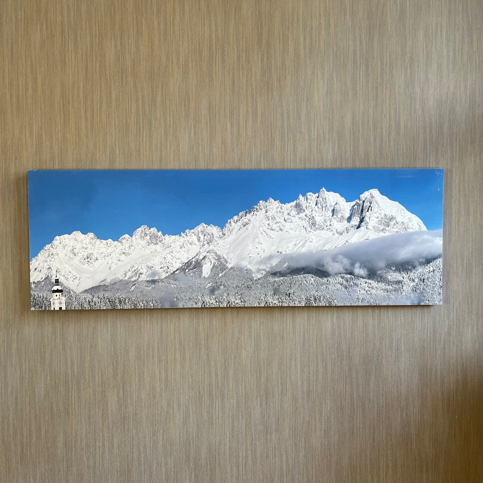 Wandbild gebraucht Farbdruck Leinwand Fotodruck Alpenlandschaft 150x50 Bild