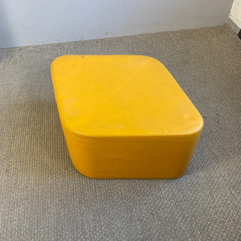 Sitzhocker gebraucht gelb Kunstleder Hocker Leder