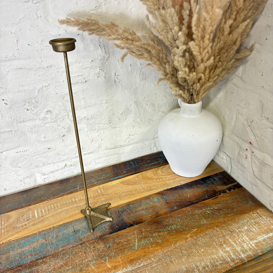 Countryfield Teelichthalter Venturo Vogelfuß goldfarbig Metall 43cm