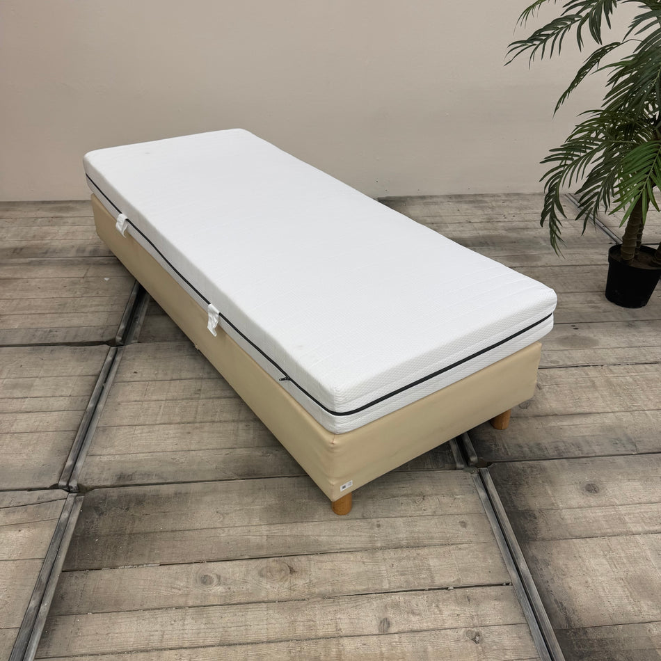 Boxspringbett creme 80x200 mit Matratze Bett Gebraucht Hotelbett