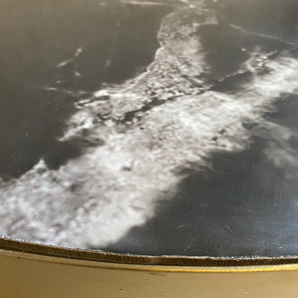 Couchtisch Mizza gold Marmoroptik 90cm Tisch