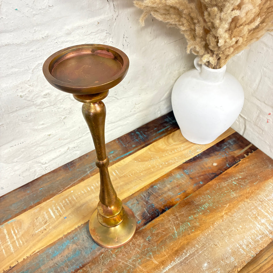 Light & Living Kerzenhalter Yahvi goldfarbig mit Öl-Effekt Metall 39cm