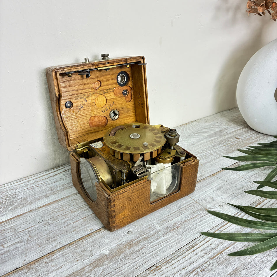 Antike Taubenuhr Holzkasten Mechanisch Brieftaubenuhr Dekoration Sammlerstück