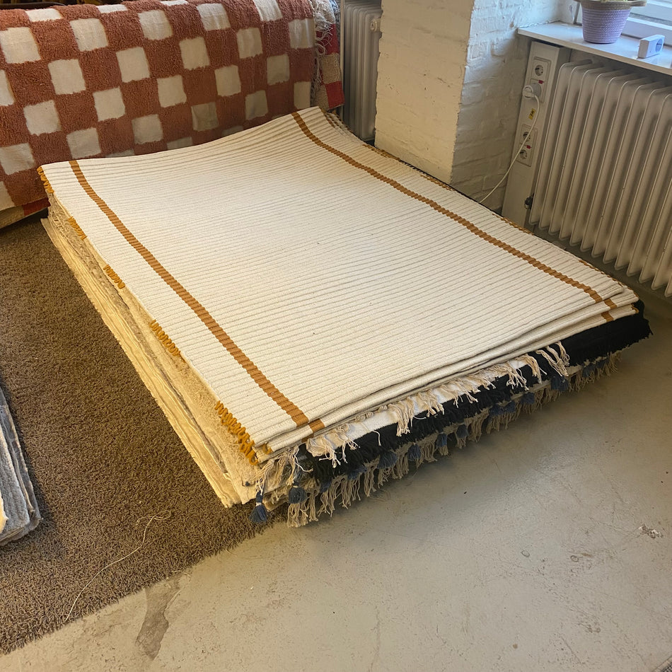 Teppich Creme mit Streifen – Neuware  – 120 x 180cm