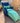Bequemer Polstersessel mit Fusshocker blau türkisblau Sessel