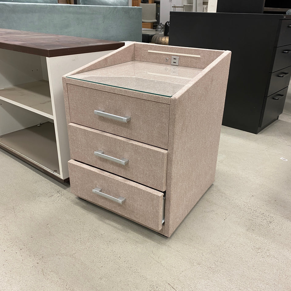 Moon Nachtkommode Bonn Beige Nachttisch mit USB Stecker