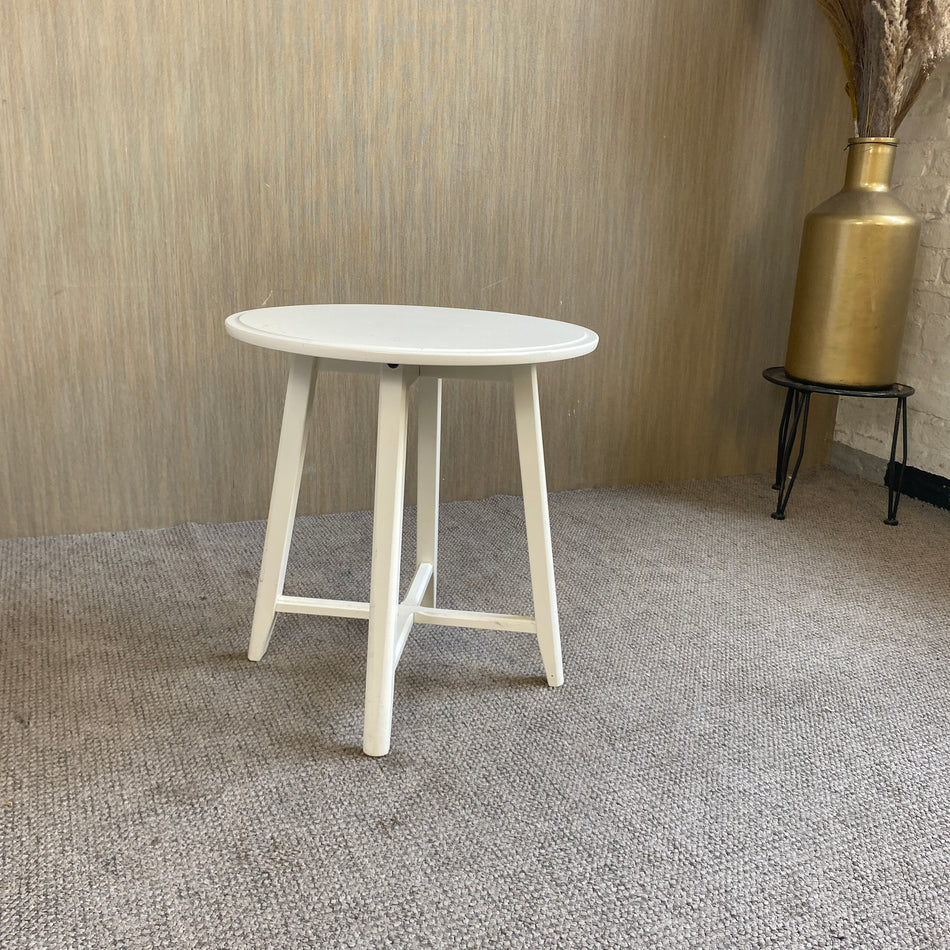 Beistelltisch gebraucht weiß Holz 50cm Tisch