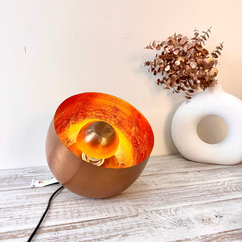 Countryfield Obion M Tischlampe kupfern Metall Lampe