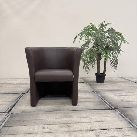 Cocktailsessel braun Kunstleder Sessel Gebraucht