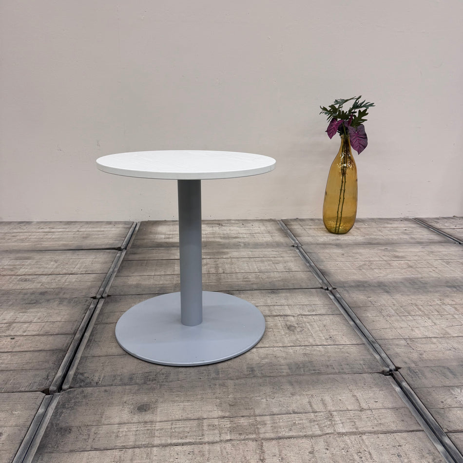Runder Tisch weiß Holz 70cm Bürotisch Gebraucht