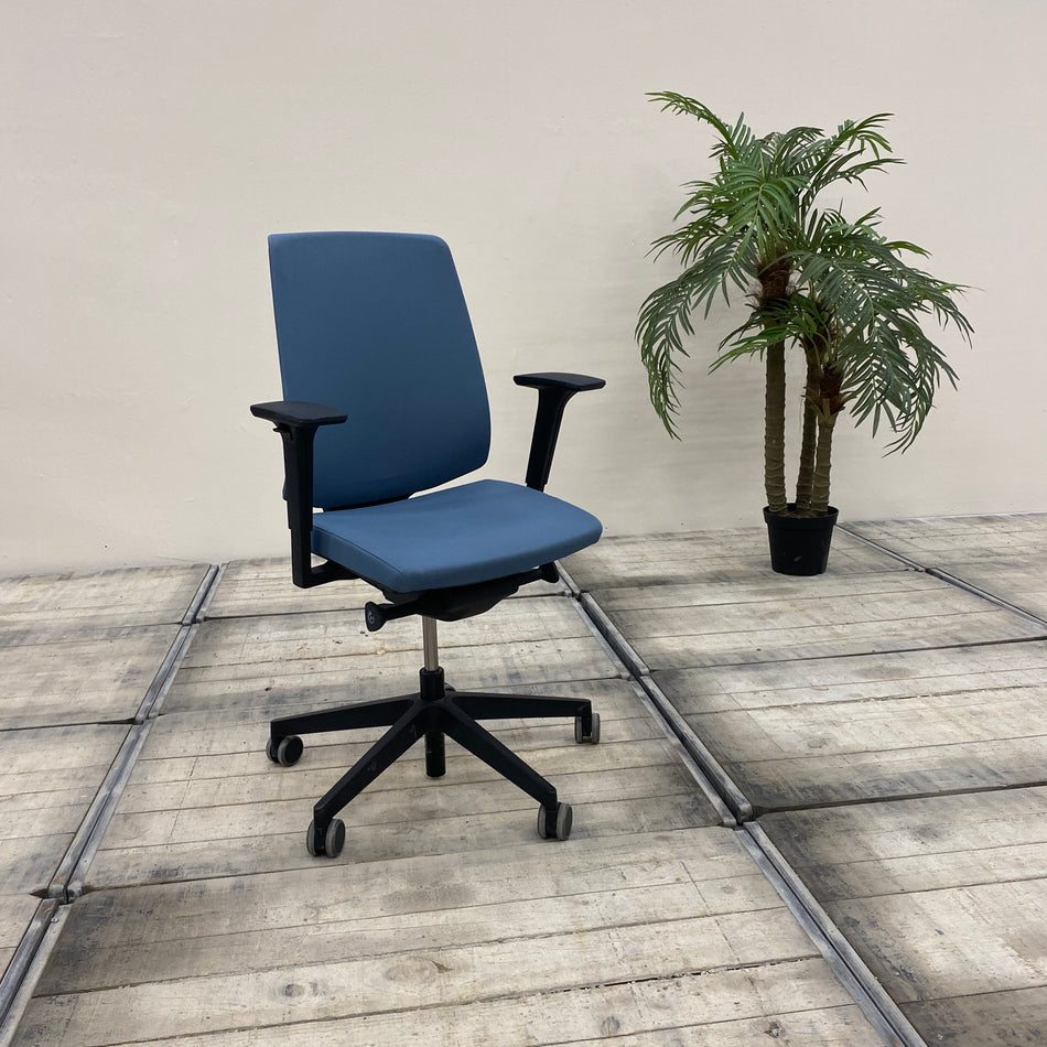 Profim Bürostuhl Blau Stoff Ergonomisch Bürodrehstuhl Stuhl Gebraucht