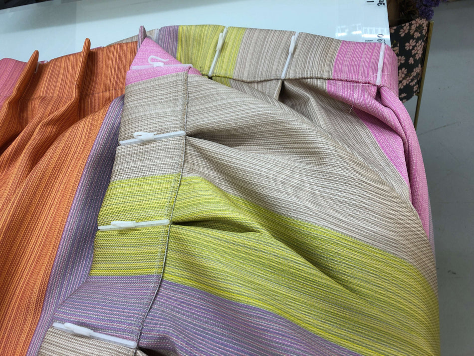 Gardine Bunt Neon 235x280 Gestreift Stoff Verdunkler Vorhang Gebraucht