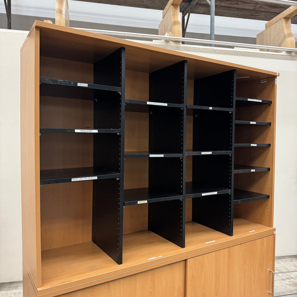 Steelcase Werndl Sortierschrank Postverteilerschrank Schiebetüren Buche Büro Schrank Gebraucht