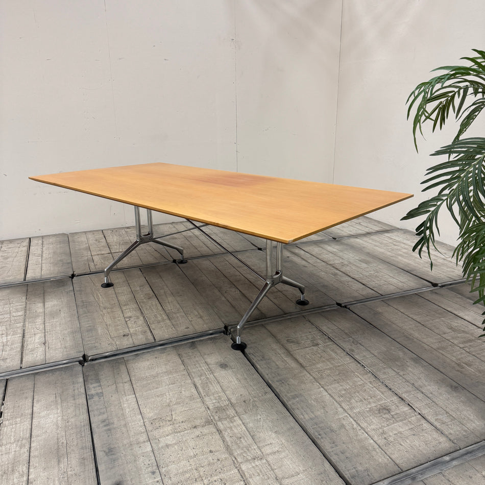 Vitra Spatio Konferenztisch Eiche Holz Metall Antonio Citterio Design-Klassiker Tisch Gebraucht