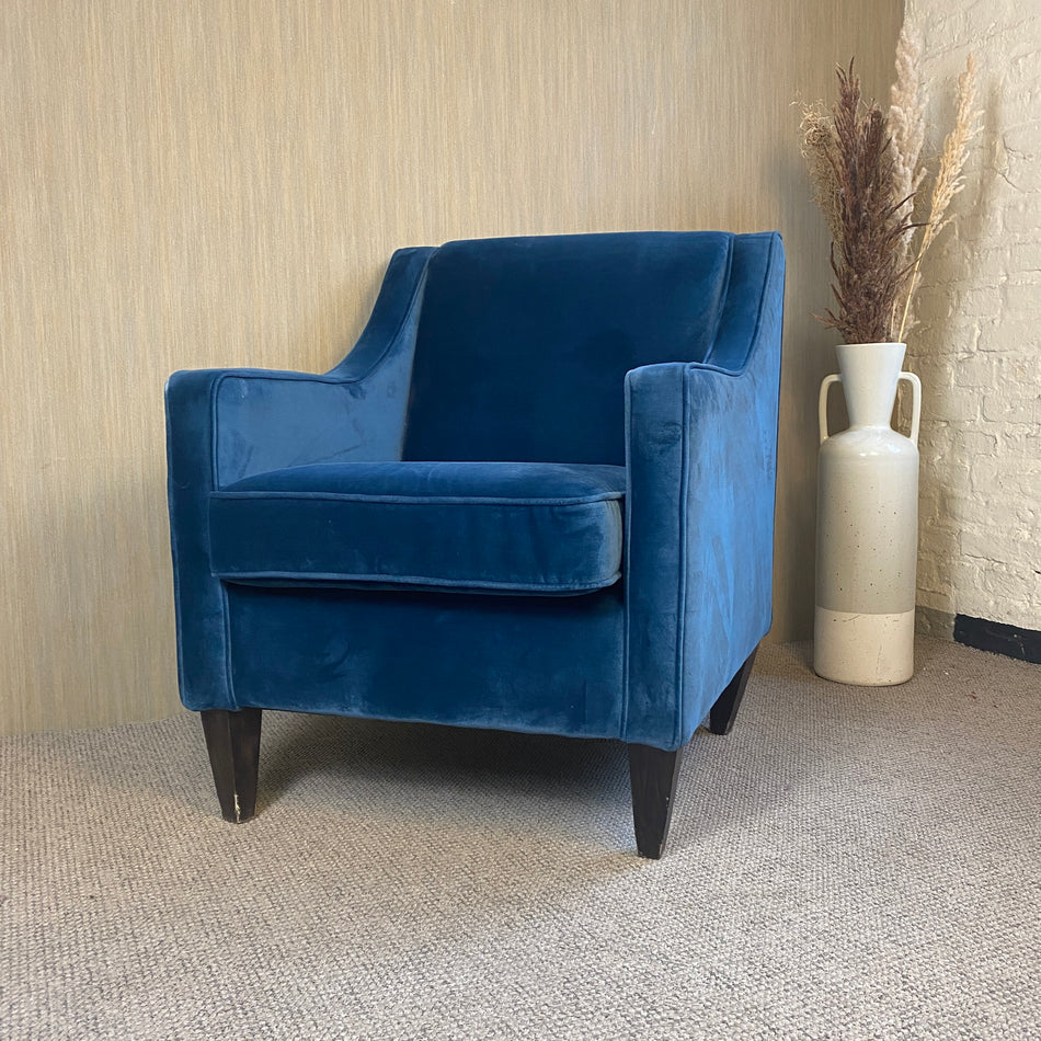 Sessel gebraucht blau petrol Samt