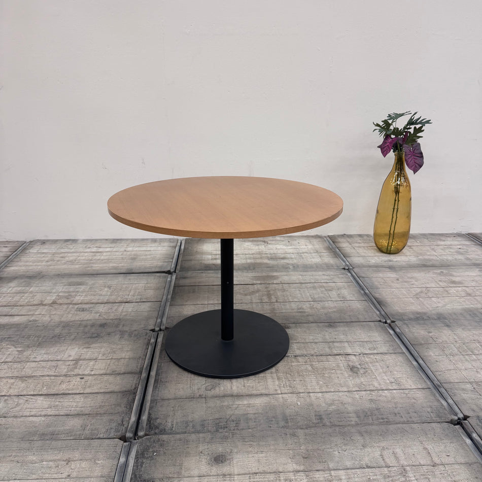 Runder Tisch braun Holz 100cm Bürotisch Gebraucht