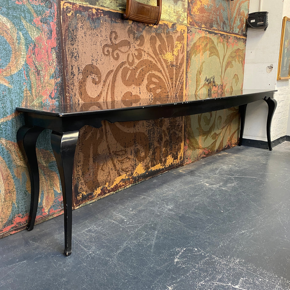 Konsolentisch gebraucht schwarz Holz 300cm Tisch