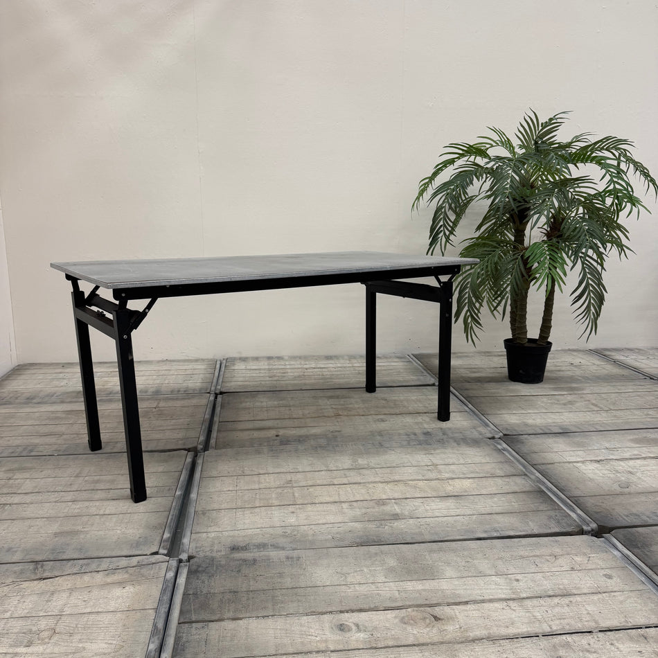 Klapptisch Schwarz Metall Tisch 150x75 Event Gebraucht