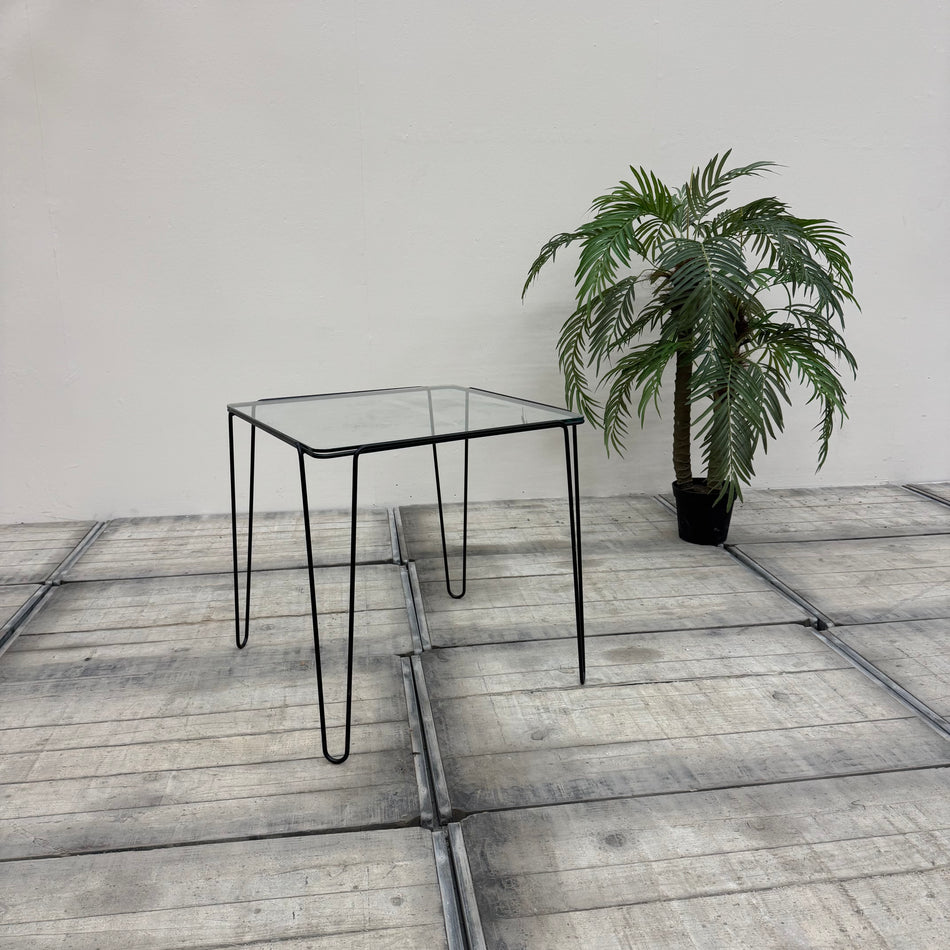 Beistelltisch Schwarz Glas Metall Tisch Design Gebraucht