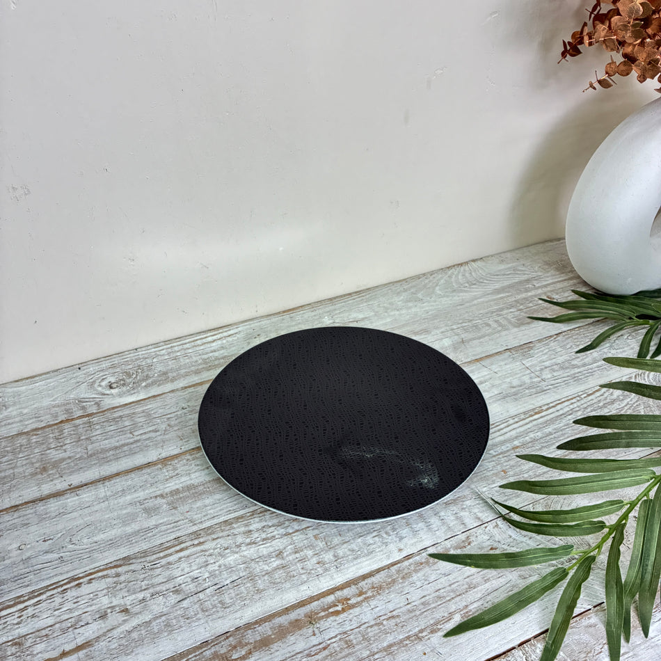 Seltmann Weiden Life Servierplatte rund flach 33 cm Fashion Glamorous Black