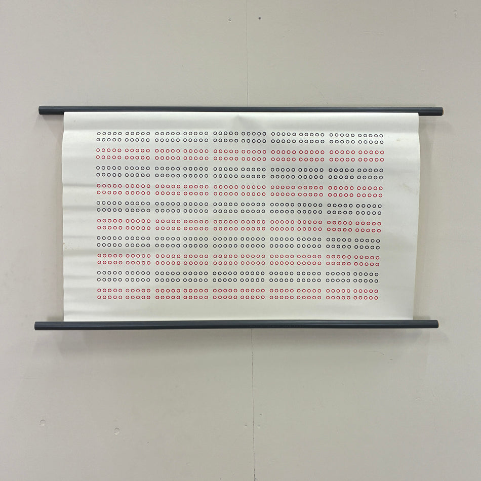 Vintage Lehrtafel – Punktemuster-Tabelle – Mathematik Lehrtafel Rollbild Wanddeko