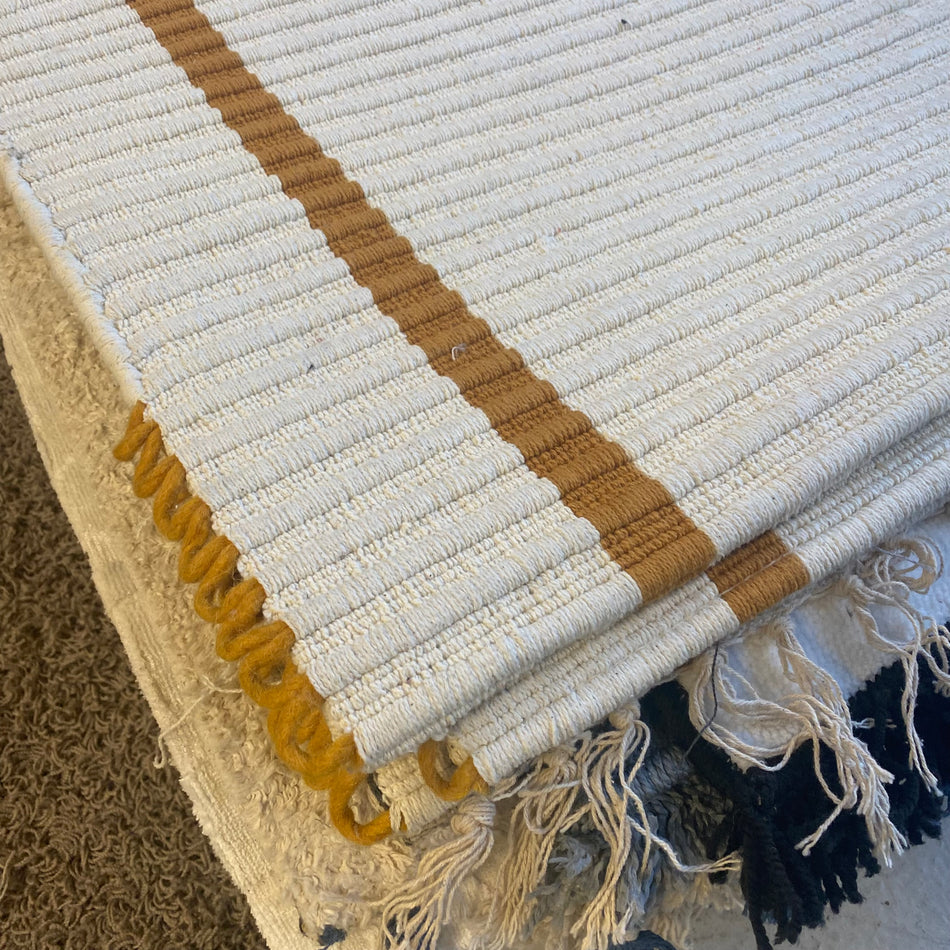 Teppich Creme mit Streifen – Neuware  – 120 x 180cm