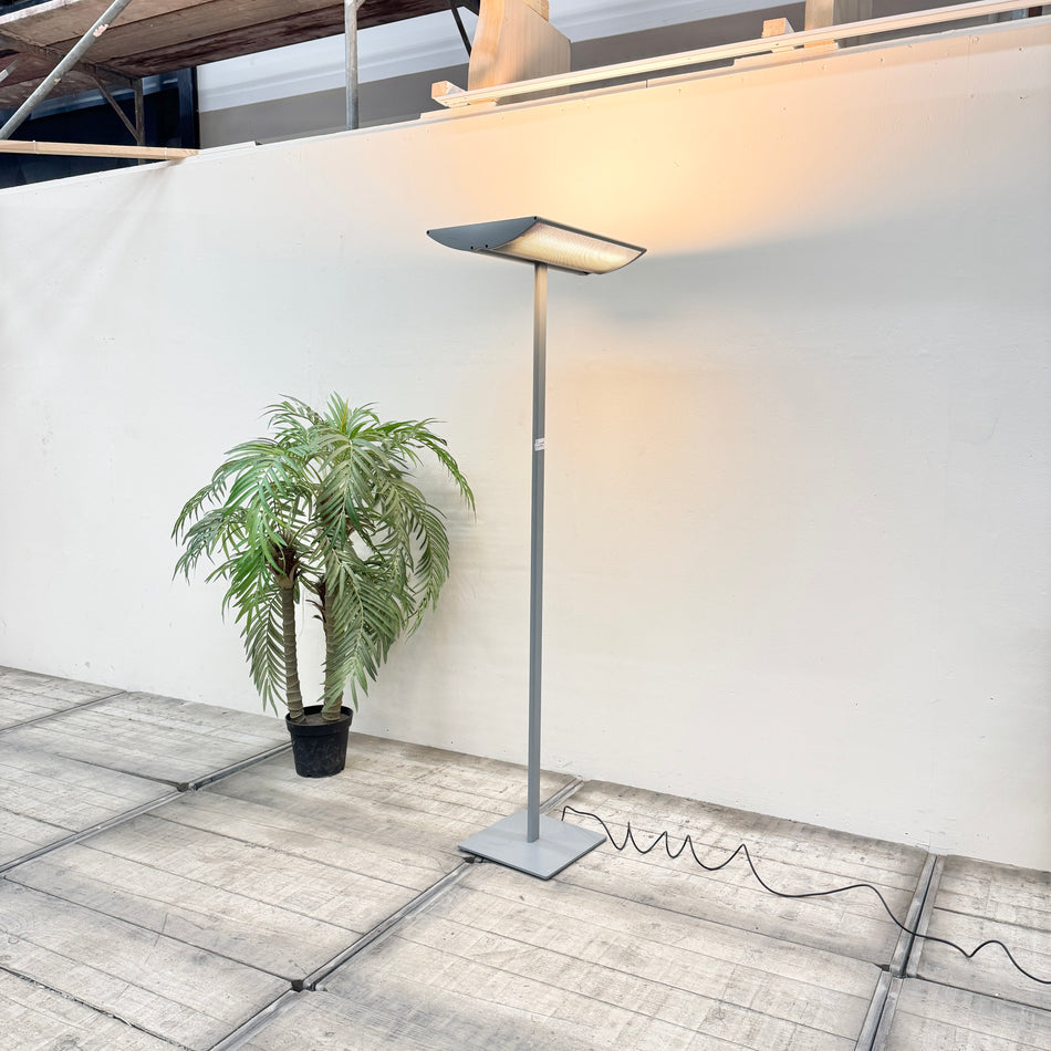 Zumtobel Stehlampe Silbern Metall Direkt-Indirekt Büroleuchte Lampe Gebraucht