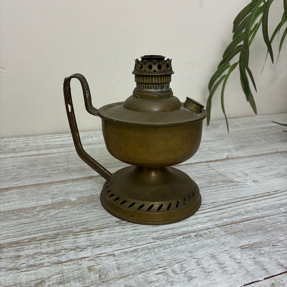 Vintage Petroleumlampe Messing Öllampe Antik-Stil Dekoration Gebraucht